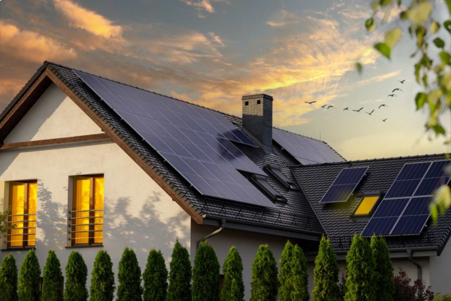 dom zasilany energią słoneczną